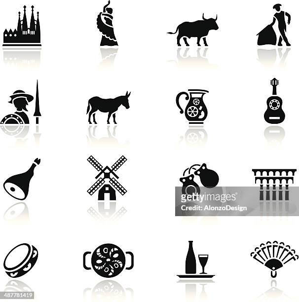 spain icon set - bullfighter 幅插畫檔、美工圖案、卡通及圖標