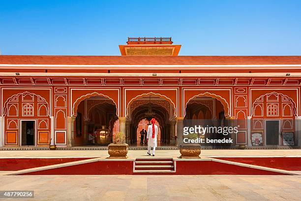 city palace in jaipur india - jaipur city palace stock pictures, royalty-free photos & images
