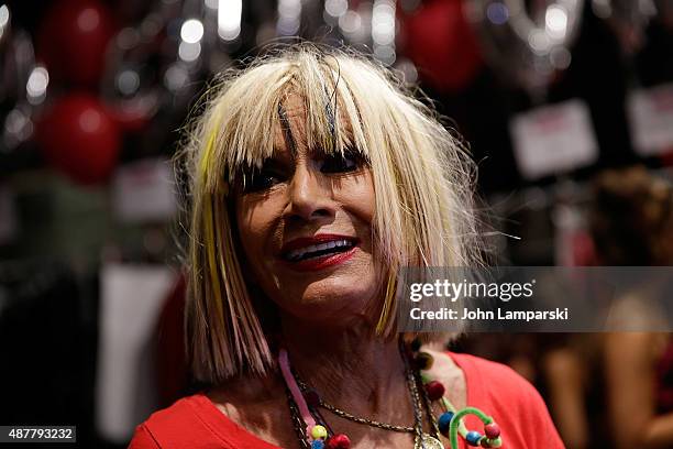 Designer Betsey Johnson attends Betsey Johnson Spring 2016 New York Fashion Week at The Arc, Skylight at Moynihan Station on September 11, 2015 in...