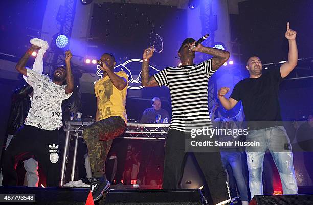 Giggs and Skepta perform during the Red Bull Studios Future Underground third night at Collins Music Hall on September 11, 2015 in London, England.