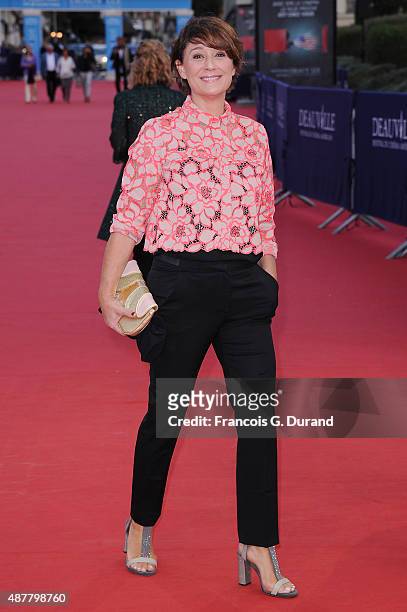 Daniela Lumbroso arrives at the 'The Man From U.N.C.L.E' Premiere during the 41st Deauville American Film Festival on September 11, 2015 in...