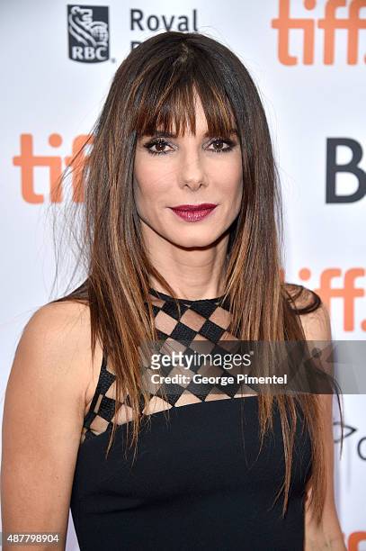 Executive Producer/Actress Sandra Bullock attends the "Our Brand is Crisis" premiere during the 2015 Toronto International Film Festival at Princess...