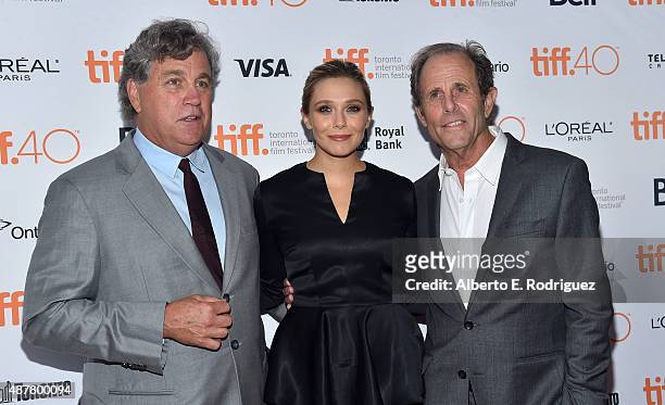 Co-President and Co-Founder of Sony Pictures Classics Tom Bernard, Actress Elizabeth Olsen and Director/Screenwriter Marc Abraham attend the "I Saw...