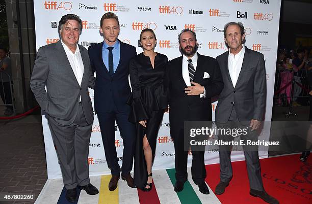 Music Supervisor G. Marq Roswell, Actor Tom Hiddleston, Actress Elizabeth Olsen, Producer Aaron L. Gilbert and Director/Screenwriter Marc Abraham...