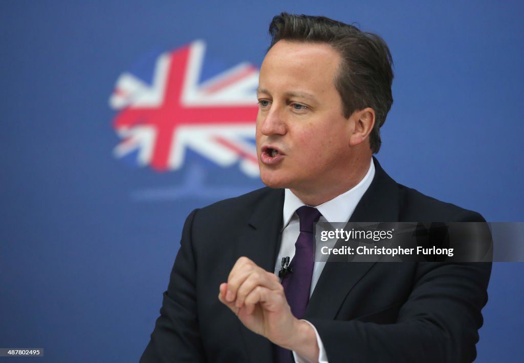 David Cameron Launches The Conservative Party's European Election Campaign