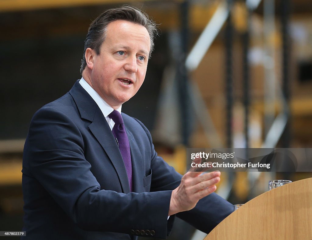 David Cameron Launches The Conservative Party's European Election Campaign