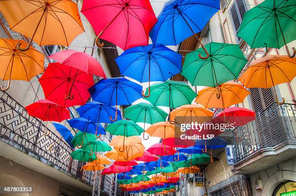 street of colors - sarnico stock pictures, royalty-free photos & images