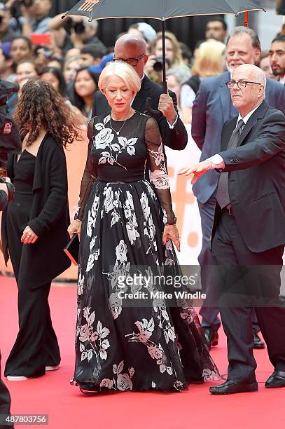 Actress Helen Mirren attends the "Eye in the Sky" premiere during the 2015 Toronto International Film Festival at Roy Thomson Hall on September 11,...