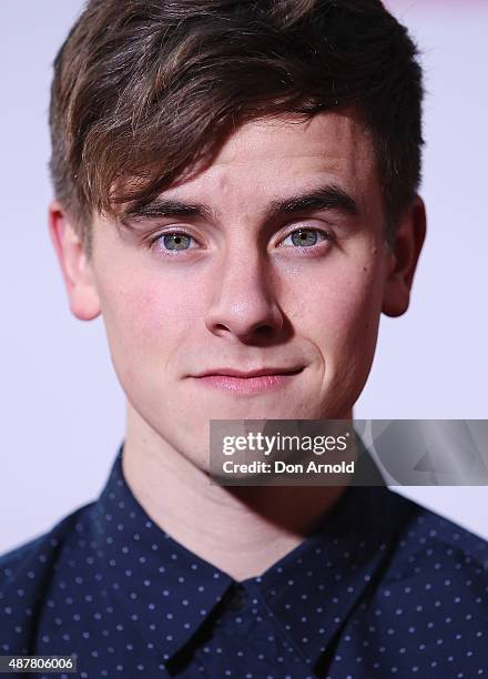 Connor Franta poses at Qantas Credit Union Arena on September 11, 2015 in Sydney, Australia.