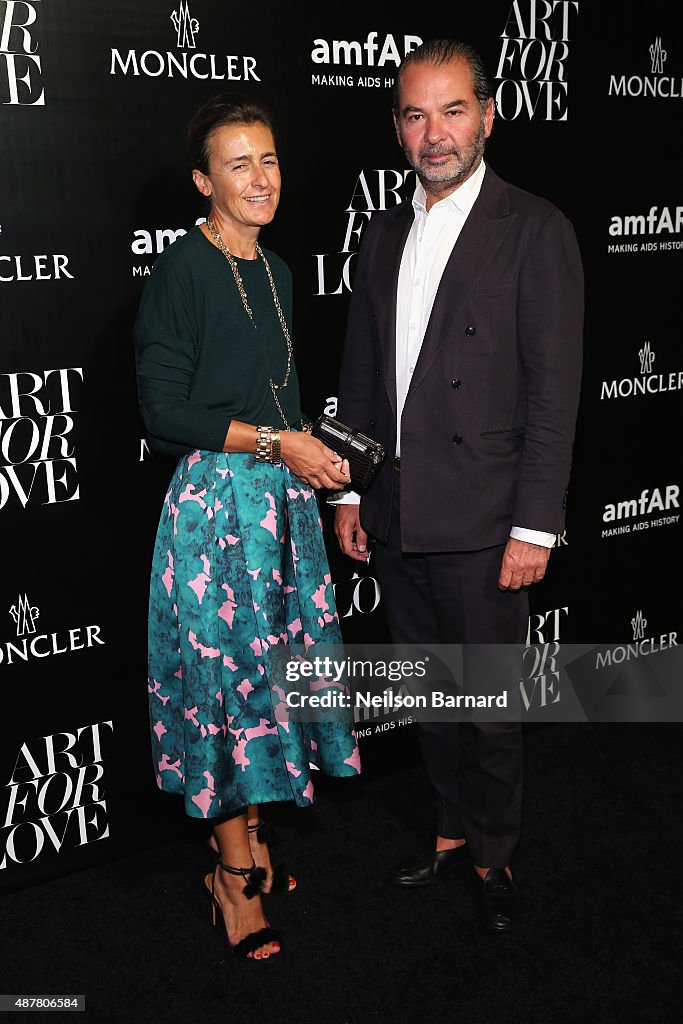 Remo Ruffini, Moncler Chairman And Kevin Robert Frost, amFAR CEO Host Private Viewing And Dinner For Art For Love: 32 Photographers Interpret The Iconic Moncler Maya Jacket