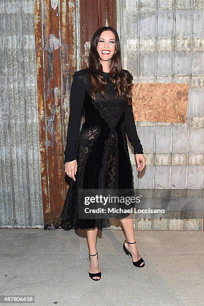 Actress Liv Tyler attends the Givenchy fashion show during Spring 2016 New York Fashion Week at Pier 26 at Hudson River Park on September 11, 2015 in...