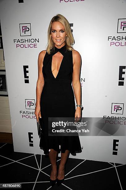 Rebecca Vallance attends E!'s 2016 Spring NYFW Kick Off party at The Standard, High Line, Biergarten & Garden on September 9, 2015 in New York City.