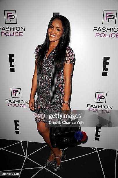 Brittany Hampton attends E!'s 2016 Spring NYFW Kick Off party at The Standard, High Line, Biergarten & Garden on September 9, 2015 in New York City.