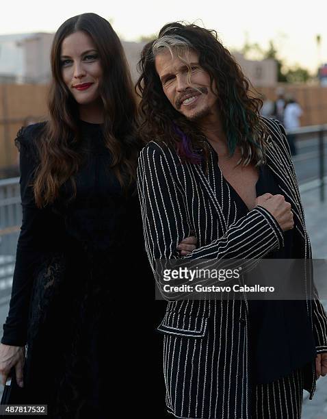 Liv Tyler and Steven Tyler are seen around Spring 2016 New York Fashion Week: The Shows - Day 2 on September 11, 2015 in New York City.