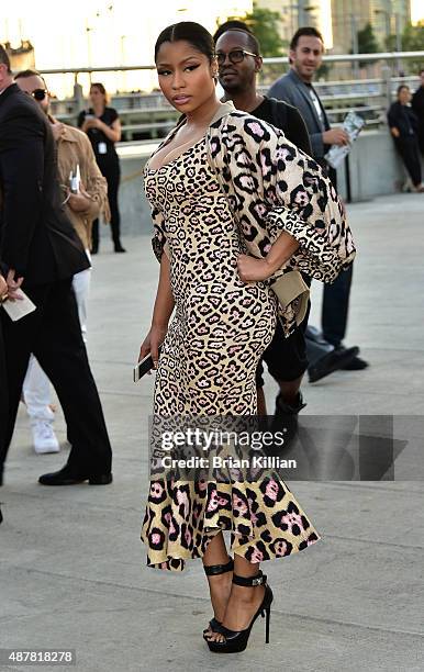 Nicki Minaj attends the Givenchy show during Spring 2016 New York Fashion Week at Pier 26 on September 11, 2015 in New York City.