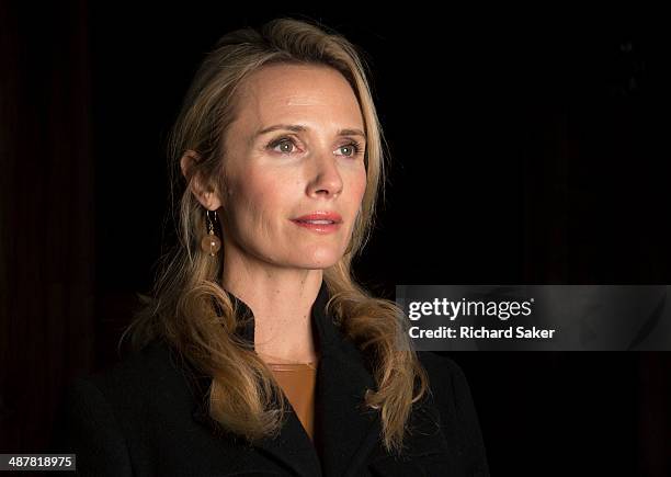 Documentary filmmaker and actor Jennifer Siebel Newsom is photographed for the Guardian on February 18, 2014 in London, England.