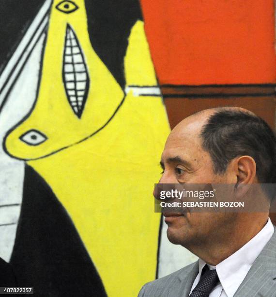 File picture taken on June 29, 2010 during the exhibition "Klee Meets Picasso" in Bern, shows Spanish painter Pablo Picasso's heir and son, Claude...