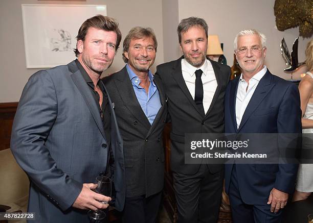 Writer Taylor Sheridan, producer Patrick Wachsberger, director Denis Villeneuve and Co-Chairman of Lionsgate Motion Picture Group Rob Friedman attend...