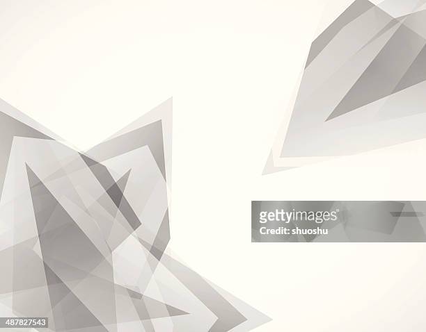 abstract gray transparency geometry shape background - polygon illustration christmas stock illustrations
