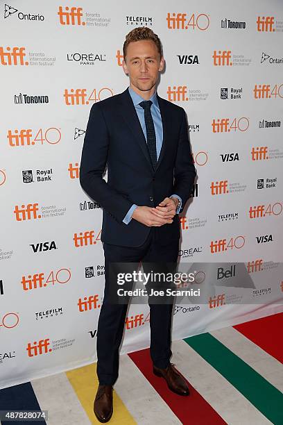 Tom Hiddleston attends the 2015 Toronto International Film Festival - "I Saw The Light" Premiere at Ryerson Theatre on September 11, 2015 in Toronto,...