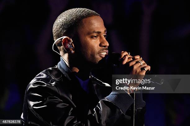 Recording artist Big Sean performs onstage during the Think It Up education initiative telecast for teachers and students, hosted by Entertainment...