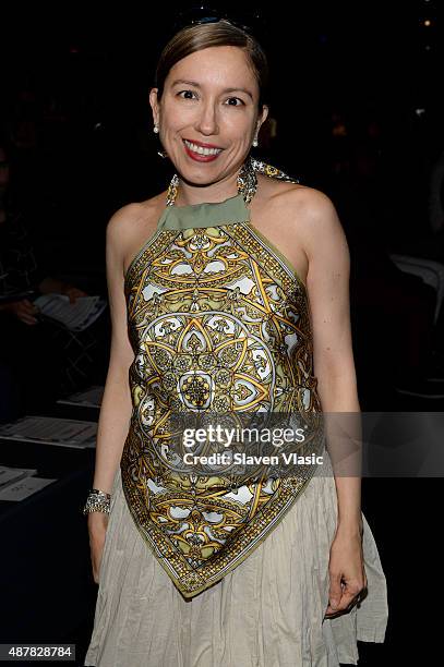 Designer Marisol Deluna attends the Academy of Art University Spring 2016 Collections fashion show at The Arc, Skylight at Moynihan Station on...