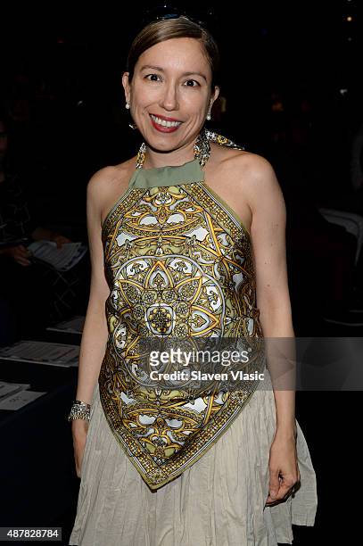 Designer Marisol Deluna attends the Academy of Art University Spring 2016 Collections fashion show at The Arc, Skylight at Moynihan Station on...