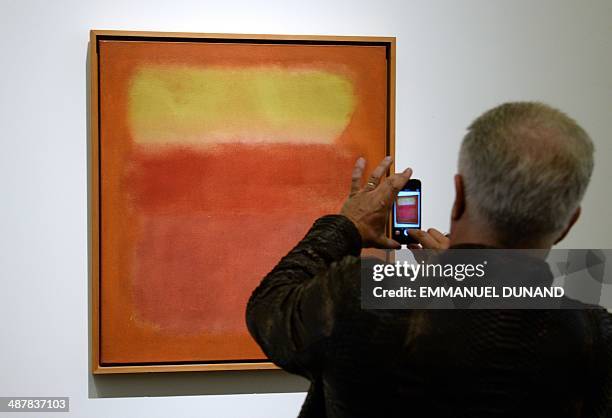 "Untitled" by Mark Rothko is on display during a preview of Sotheby's contemporary art evening sale in New York, May 2, 2014. Sotheby's is to hold...
