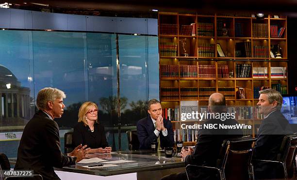 Pictured: Kathleen Parker, Columnist at The Washington Post, Former Rep. Harold Ford, Former Sen. John Sununu, and Steve Case, Chairman and CEO of...