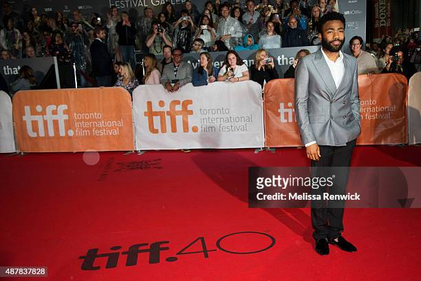 Toronto, Canada - September, 11 2015 - Donald Glover arrives on the red carpet at Roy Thomson Hall for the premiere of The Martian at the Toronto...