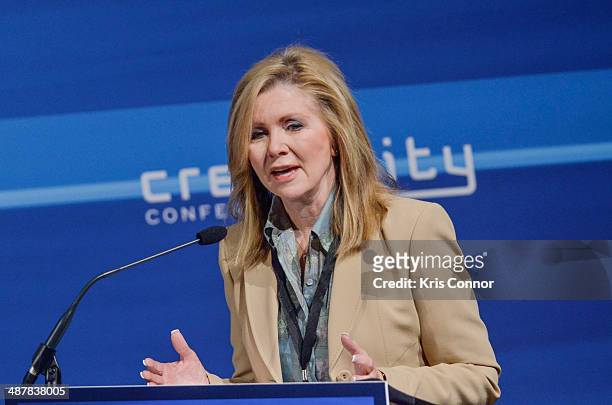 Representative Marsha Blackburn speaks during the 2nd Annual Creativity Conference presented by the Motion Picture Association of America at The...