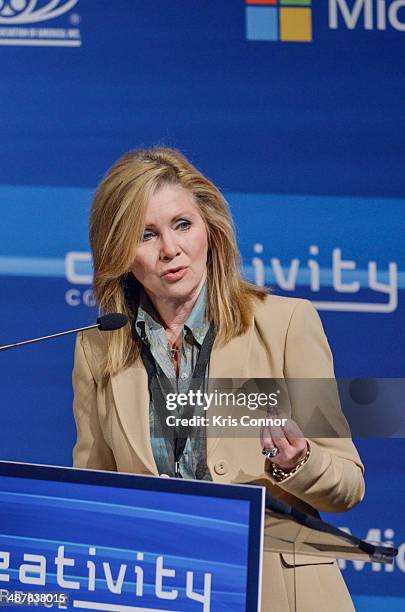 Representative Marsha Blackburn speaks during the 2nd Annual Creativity Conference presented by the Motion Picture Association of America at The...