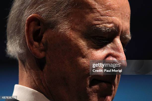 Vice President Joseph Biden pauses for a moment during his speech on international intellectual property protections at the 2nd Annual Creativity...