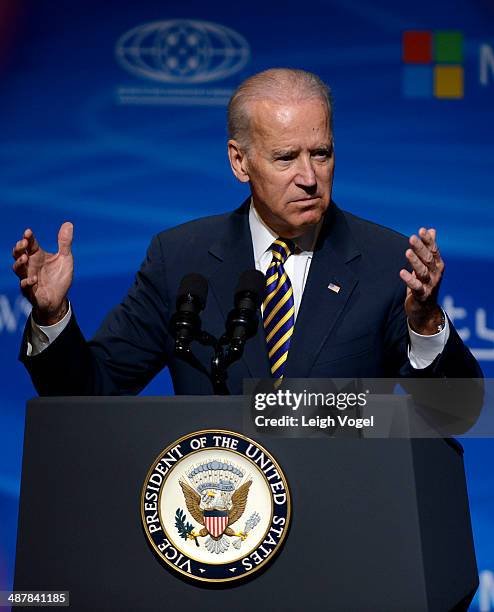 Vice President Joseph Biden attends the 2nd Annual Creativity Conference presented by the Motion Picture Association of America at The Newseum on May...