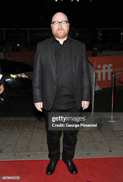 Composer Johann Johannsson attends the "Sicario" premiere during the 2015 Toronto International Film Festival at Princess of Wales Theatre on...