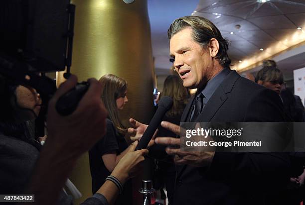 Actor Josh Brolin attends the "Sicario" premiere during the 2015 Toronto International Film Festival at Princess of Wales Theatre on September 11,...