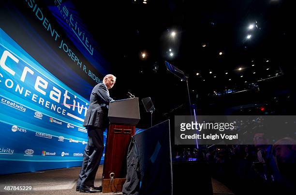 Vice President Joe Biden attends the 2nd Annual Creativity Conference presented by the Motion Picture Association of America at The Newseum on May 2,...
