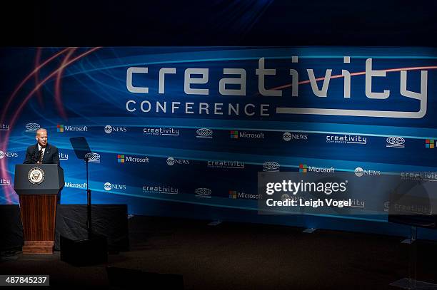 Vice President Joe Biden attends the 2nd Annual Creativity Conference presented by the Motion Picture Association of America at The Newseum on May 2,...