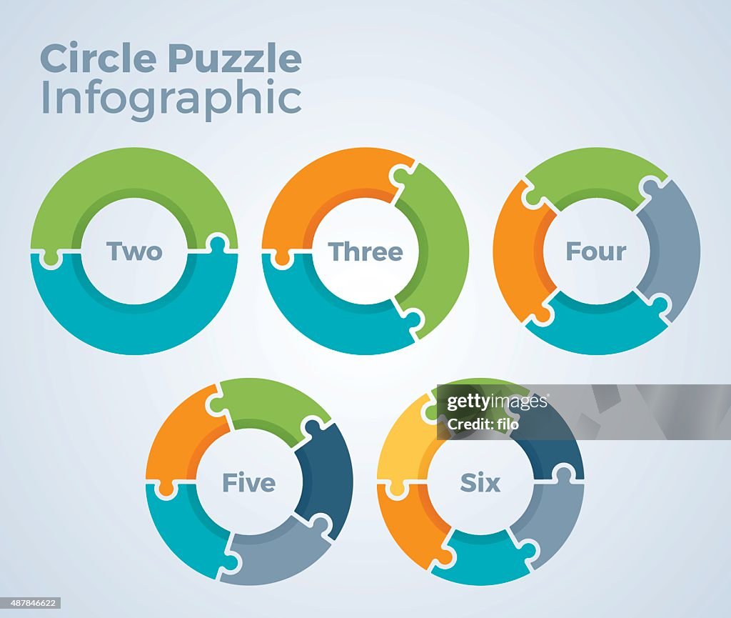 Circle Puzzle Infographic