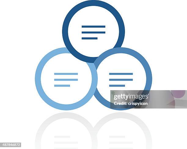venn diagram icon on a white background. - venn diagram stock illustrations