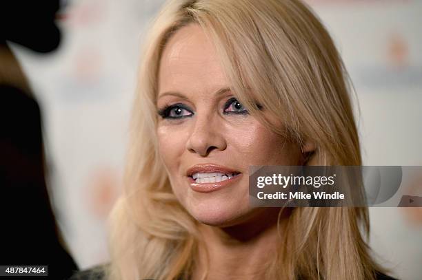 Actress Pamela Anderson attends the 5th Annual Producers Ball presented by Scotiabank in support of The 2015 Toronto International Film Festival at...