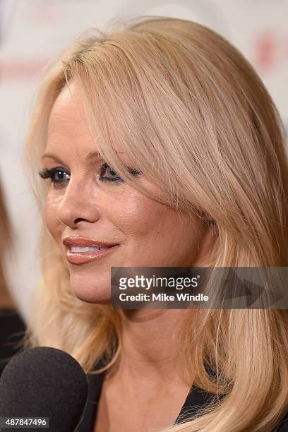 Actress Pamela Anderson attends the 5th Annual Producers Ball presented by Scotiabank in support of The 2015 Toronto International Film Festival at...