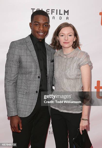 Stephan James and Deragh Campbell attend the "Eye In The Sky" Premiere during 2015 Toronto International Film Festival at Roy Thomson Hall on...