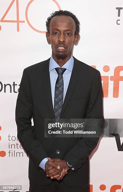 Barkhad Abdi attends the "Eye In The Sky" Premiere during 2015 Toronto International Film Festival at Roy Thomson Hall on September 11, 2015 in...