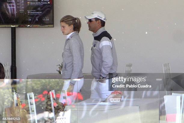 Athina Onassis de Miranda and Husband Doda de Miranda attend Global Champion Tour on May 2, 2014 in Madrid, Spain.