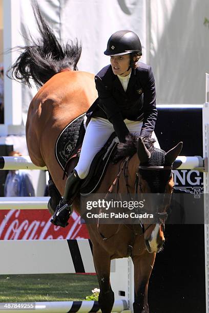 Marta Ortega competes at Global Champion Tour on May 2, 2014 in Madrid, Spain.