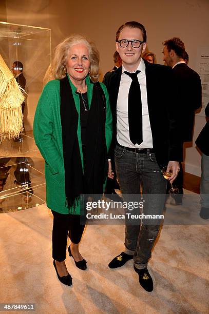 Alexandra Oetker and Jan-Henrik M. Scheper-Stuke attend Ruinart Pop-Up-Galerie Opening Night on May 2, 2014 in Berlin, Germany.