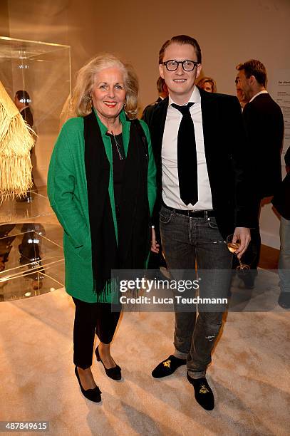 Alexandra Oetker and Jan-Henrik M. Scheper-Stuke attend Ruinart Pop-Up-Galerie Opening Night on May 2, 2014 in Berlin, Germany.