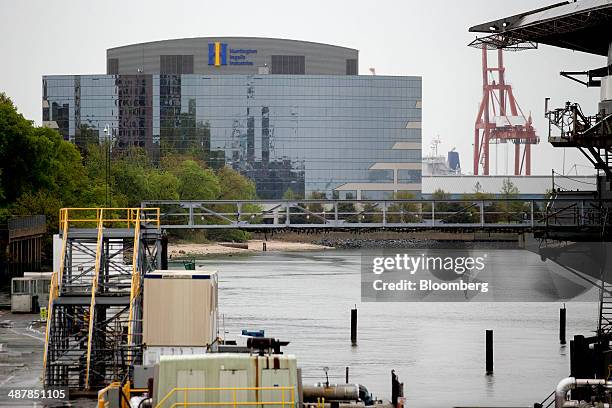 The Huntington Ingalls Industries Inc. Headquarters stands in Newport News, Virginia, U.S., on Monday, April 28, 2014. Huntington Ingalls Industries...