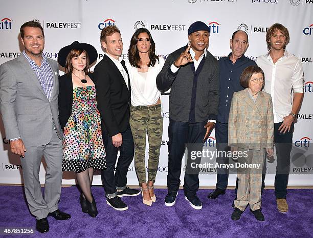 Chris O'Donnell, Renee Felice Smith, Barrett Foa, Daniela Ruah, LL Cool J, Miguel Ferrer, Linda Hunt and Eric Christian Olsen attend The Paley Center...